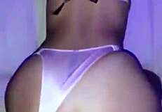 blonde with braids feels intense pleasure in doggy