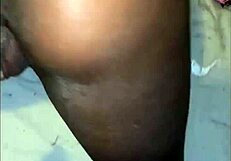 Old Ebony Amateur Bent Over in Doggystyle, Her Bootyhole So Hot