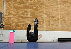 Asian in Tight Black Leggings at Gym