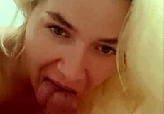 Wife Deepthroats Cock in Close-Up Homemade Video