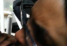 Do you want to see me suck that black cock while wearing glasses?