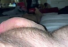 Amateur couple explores deepthroat with a massive cock