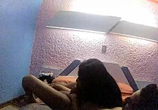 Mexican teen licks pussy in hotel room until face gets wet