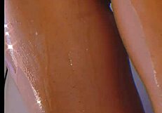 washing the car with a hose in the shower