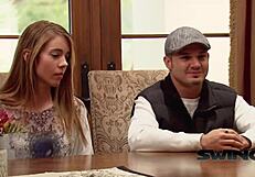 Young guys enjoy time with hot babes in a group reality show featuring tattoos and amateurs