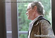 Horny tranny Grazyeli Silva moans during intense assfucking in interracial threesome