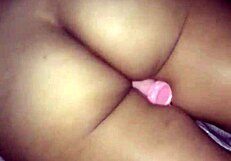 My wife's whore in her first double penetration with dildo friends