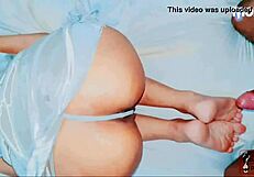 Hot wife deepthroats and fucks in doggystyle position.