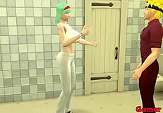 naruto locked in bathroom with hinata and sakura for threesome