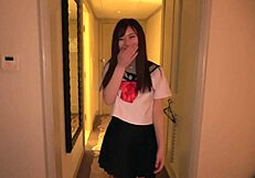 Homemade Ginza lounge lady in uniform cosplay shyly excited for intense fucking and facial