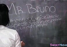 Watch this uniformed teen 18+ get her ass fucked hard?