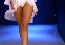 Emy nascimento's lingerie parade in reality show with natural tits on display