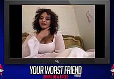 Crystal Chase Swallows After Blowjob and Facial with Latina Friend