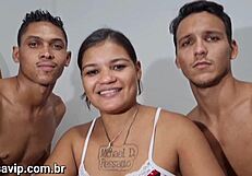 tigresavip takes three guys in gangbang