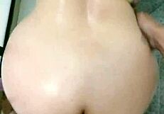 Does This Curvy Latina Milf Make Him Cum Fast in the Bathroom with Her Big Ass Bent Over?