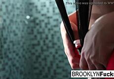 Hot Brooklyn flaunts big boobs and perfect body in solo tease