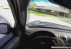 Teen In Glasses Blows Me By The Car!