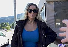 Blonde Milf Bartender Rips Clothes For Cumshot