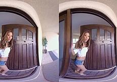 Ebony brunette neighbor sucks cock early morning in reality blowjob.