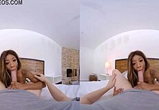 Ebony brunette neighbor sucks cock early morning in reality blowjob.