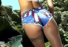 Hot Teen 18+ Susy Gala Strips in Rocks