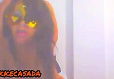 In a live show, amateur blonde Nikkecasada enjoys wild orgy with big cocks and sucking