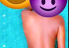 Megan Kneels Naked for Ebony Ass Contest Orgasm Game