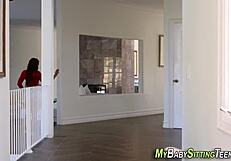 teen babysitter gets cum, but can she handle that monster cock in high definition?