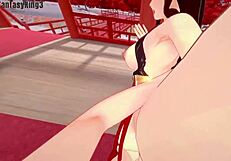 Is Chun-Li teasing with her big tits before getting fucked in POV Street Fighter?