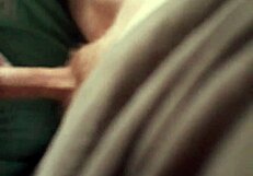 the guy works his cock in the gay scene