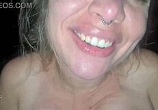 Old BBW Cums in Pussy During Doggystyle Blowjob at Club