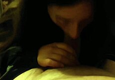 Petite Girl with Small Tits Gets Blowjob at After Party