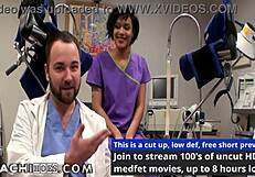 Freshman Jackie Banes Orgasms From Nurses' Vibrator