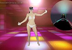 VR Dance Workout with Muscular Bodybuilder Sex