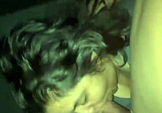 veronica deepthroats massive black cock then lets stepdad cum on her face