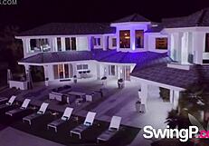 Swinger couples fucking in reality orgy