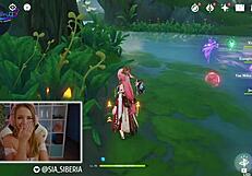 Genshin impact cosplay with dildo creampie and squirting