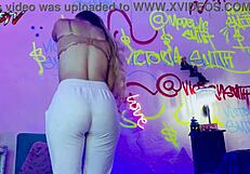 latina teen desperate squirting in room on sweatshirt