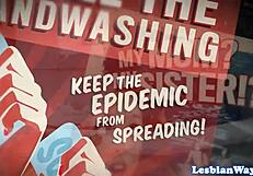 glam lesbian enjoying oral in threesome