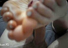 miley grey gives the sexiest footjob you've ever seen