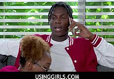 Teen threesome with blowjob and fucking