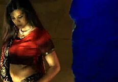 Pretty Bollywood girl strips nude in sensual dance