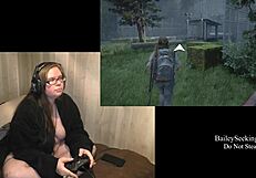 Naked Brunette Plays Last of Us 2 Part 9