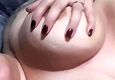Chubby BBW MILF hotwife masturbates with dildos in shaved pussy