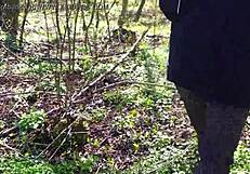 BBW Amateur Wife Plays with Natural Tits and Wet Pussy on River Walk!