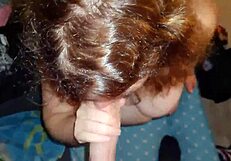 Watch this amateur wife give a blowjob and handjob to her husband.