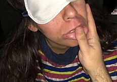 Argentinian Prostitute Blindfolded Sucks Cock in POV Slut Style