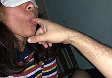 Argentinian Prostitute Blindfolded Sucks Cock in POV Slut Style
