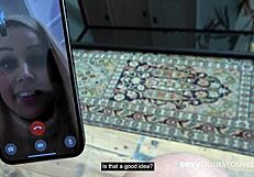 Dutch Sexybuurvrouw Rips Clothes for Deepthroat Blowjob and Fingering POV