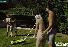 Antonia sainz and damaris x in outdoor swingers anal sex